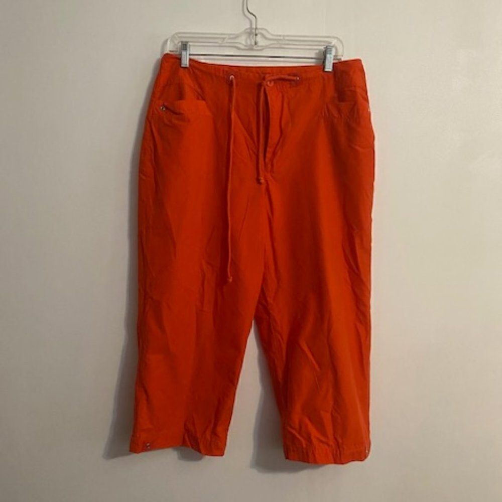 Carolina Blues Orange capris, size 14